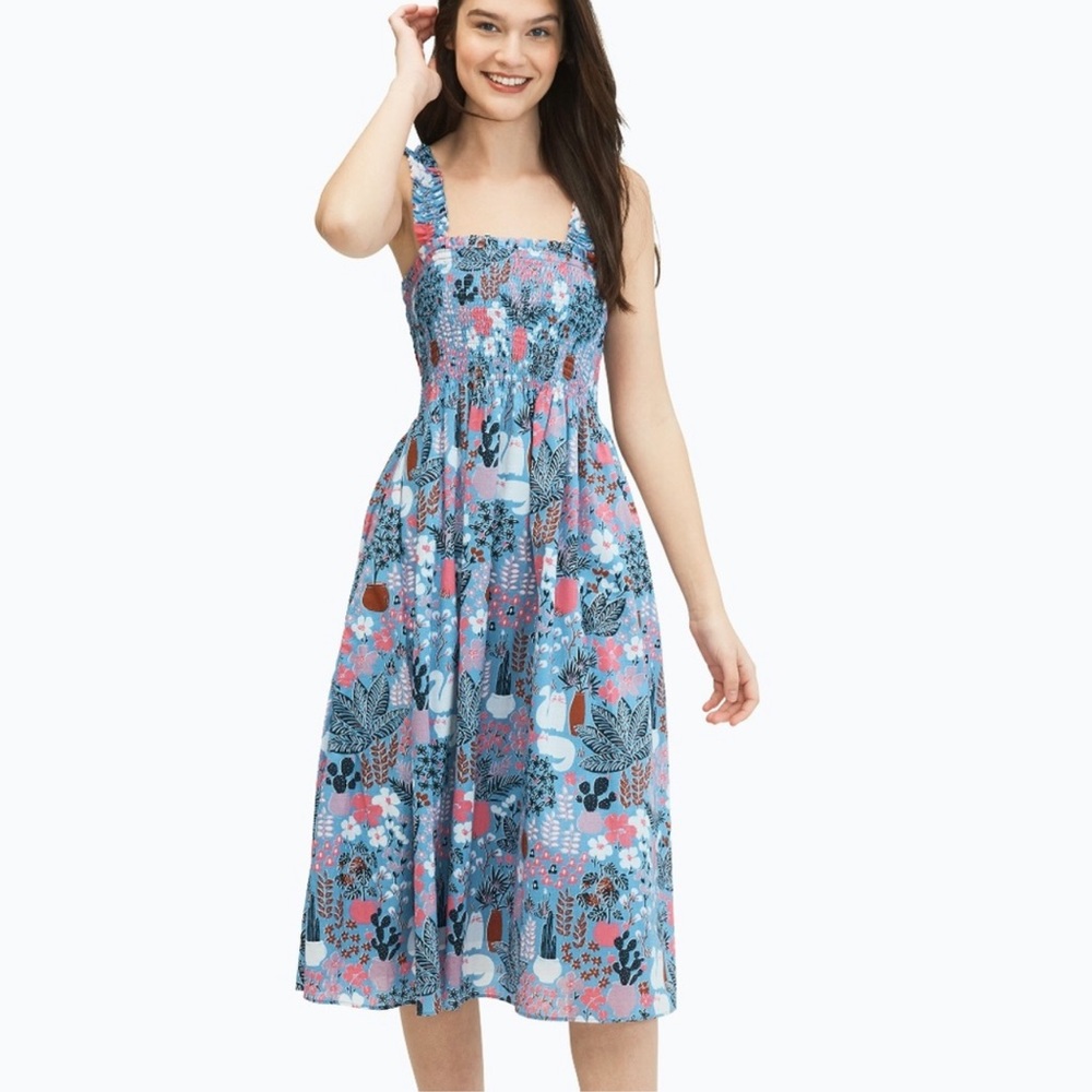 NWT Kate Spade Garden Posey Smocked Dress